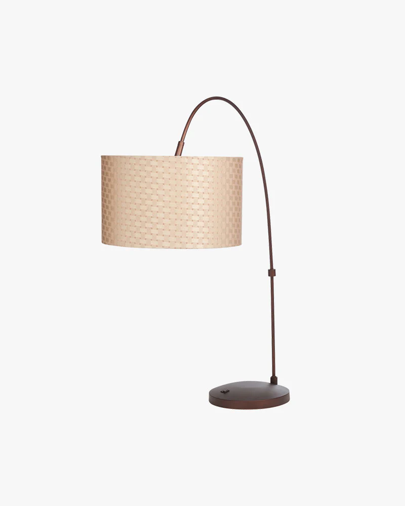 Đèn đứng kim loại màu vàng kem Drum